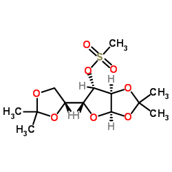 1,2:5,6-二异亚丙基-3-O-(甲磺酰基)-alpha-D-呋喃葡萄糖结构式