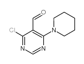 4-氯-6-哌啶-5-嘧啶甲醛结构式