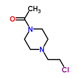 1-乙酰基-4-(2-氯乙基)哌嗪结构式