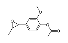 1-acetoxy-2-methoxy-4-(3-methyl-oxiranyl)-benzene结构式