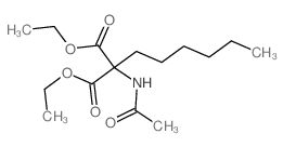 diethyl 2-acetamido-2-hexyl-propanedioate结构式