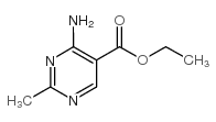4-氨基-2-甲基-5-嘧啶羧酸乙酯结构式