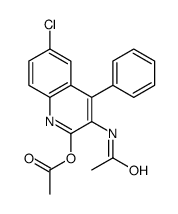 (3-acetamido-6-chloro-4-phenylquinolin-2-yl) acetate结构式