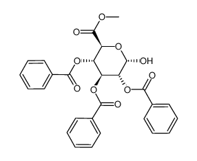 methyl (2,3,4-tri-O-benzoyl-&alpha;-D-glucopyranosyluronate)结构式