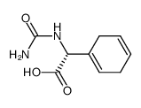 (R)-2-(cyclohexa-1,4-dien-1-yl)-2-ureidoacetic acid结构式