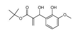 tert-butyl 3-hydroxy-3-(2-hydroxy-3-methoxyphenyl)-2-methylenenpropanoate结构式