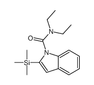 N,N-二乙基-2-(三甲基甲硅烷基)吲哚-1-羧酰胺结构式
