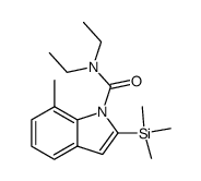 7-methyl-2-trimethylsilanyl-indole-1-carboxylic acid diethylamide结构式