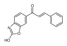 6-[(E)-3-phenylprop-2-enoyl]-3H-1,3-benzoxazol-2-one结构式