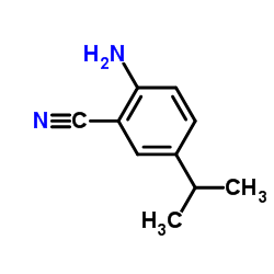 2-氨基-5-(1-甲基乙基)苯腈结构式