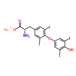 L-甲状腺素钠盐五水合物结构式
