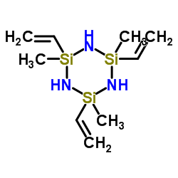 1,3,5-三乙烯基-1,3,5-三甲基环三硅氮烷结构式