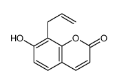 7-hydroxy-8-prop-2-enylchromen-2-one结构式