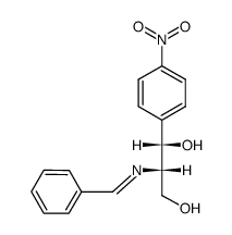 [R(R*,R*)]-2-(benzylideneamino)-1-(4-nitrophenyl)propane-1,3-diol结构式