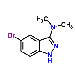 5-溴-3-(N,N-二甲基氨基)-1H-吲唑结构式