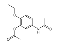 2-acetoxy-4-acetylamino-1-ethoxy-benzene结构式