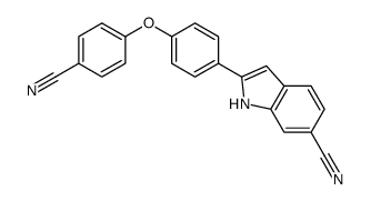 2-[4-(4-cyanophenoxy)phenyl]-1H-indole-6-carbonitrile结构式