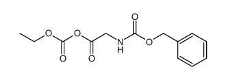 2-(((benzyloxy)carbonyl)amino)acetic (ethyl carbonic) anhydride结构式