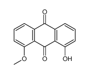 1-Hydroxy-8-methoxyanthraquinone结构式