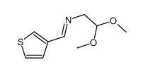N-(2,2-dimethoxyethyl)-1-thiophen-3-ylmethanimine结构式