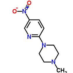 2-(4-甲基-1-哌嗪基)-5-硝基吡啶结构式