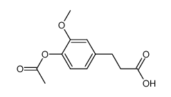 3-(4-acetoxy-3-methoxyphenyl)propanoic acid结构式