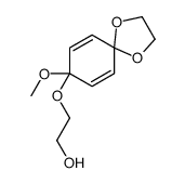 2-[(8-methoxy-1,4-dioxaspiro[4.5]deca-6,9-dien-8-yl)oxy]ethanol结构式