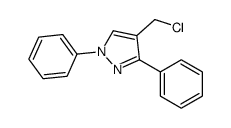 4-(氯甲基)-1,3-二苯基-1H-吡唑结构式