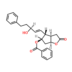 (3AR,4R,5R,6AS)-4-((S,E)-3-HYDROXY-5-PHENYLPENT-1-EN-1-YL)-2-OXOHEXAHYDRO-2H-CYCLOPENTA[B]FURAN-5-YL BENZOATE结构式