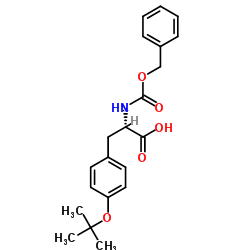 O-(叔丁基)-N-[(苯甲氧基)羰基]-L-酪氨酸结构式
