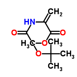 2-叔丁氧羰基氨基丙烯酸甲酯结构式