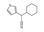 2-cyclohexyl-2-thiophen-3-ylacetonitrile结构式