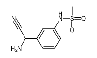N-[3-[amino(cyano)methyl]phenyl]methanesulfonamide结构式