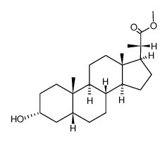 3α-hydroxy-20βF-methyl-5β-pregnanoic acid-(21)-methyl ester结构式