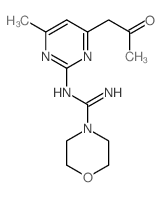 4-Morpholinecarboximidamide,N-[4-methyl-6-(2-oxopropyl)-2-pyrimidinyl]-结构式