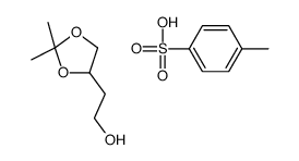 2-(2,2-dimethyl-1,3-dioxolan-4-yl)ethanol,4-methylbenzenesulfonic acid结构式