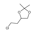 4-(2-chloroethyl)-2,2-dimethyl-1,3-dioxolane结构式