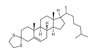 3-Aethylendimercapto-cholesten-(5)结构式