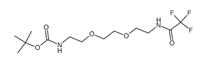N-tert-butyl N-[2-(2-{2-[(trifluoroacetyl)amino]ethoxy}ethoxy)ethyl]carbamate结构式