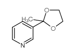 Pyridine,3-(2-methyl-1,3-dioxolan-2-yl)-结构式