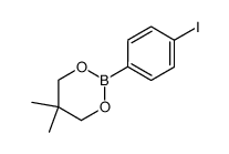2-(4-iodophenyl)-5,5-dimethyl-1,3,2-dioxaborinane结构式