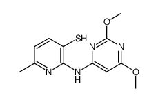2-[(2,6-dimethoxypyrimidin-4-yl)amino]-6-methylpyridine-3-thiol结构式
