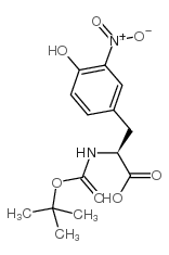 Boc-3-硝基-1-酪氨酸结构式