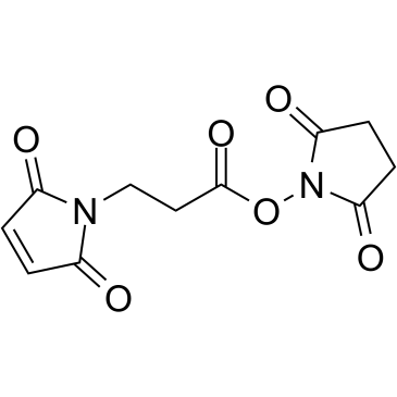 3-马来酰亚胺基丙酸羟基琥珀酰亚胺酯结构式