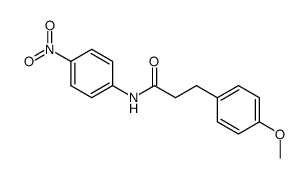 3-(4-methoxyphenyl)-N-(4-nitrophenyl)propanamide结构式