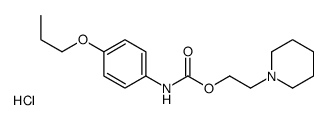 2-piperidin-1-ium-1-ylethyl N-(4-propoxyphenyl)carbamate,chloride结构式