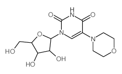 Uridine,5-(4-morpholinyl)- (9CI)结构式