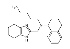 N1-(4,5,6,7-tetrahydro-1H-benzoimidazol-2-ylmethyl)-N1-(5,6,7,8-tetrahydro-quinolin-8-yl)-butane-1,4-diamine结构式