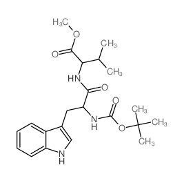 L-Valine,N-[(1,1-dimethylethoxy)carbonyl]-L-tryptophyl-, methyl ester (9CI)结构式