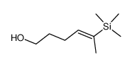 (E)-5-(trimethylsilyl)hex-4-en-1-ol结构式
